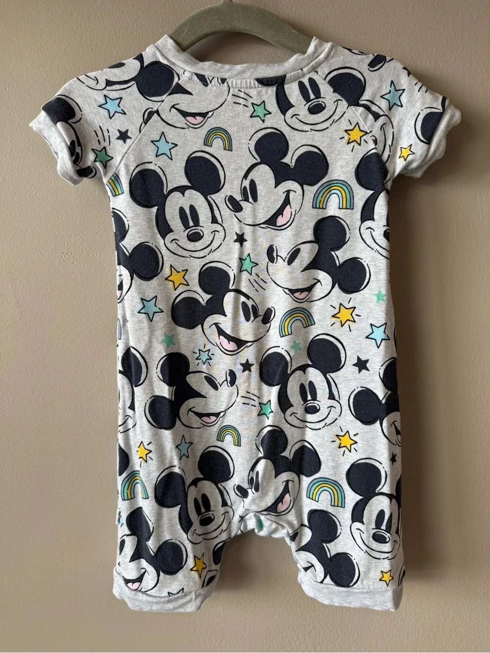 Little Sleepies Play Collection x Disney Bamboo Mickey Zippy Shorty 6-12 Months